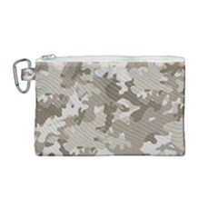 Tan Army Camouflage Canvas Cosmetic Bag (medium) by mccallacoulture