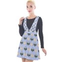 Alien Pattern Plunge Pinafore Velour Dress View1