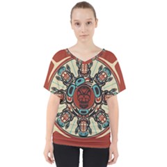 Grateful Dead Pacific Northwest Cover V-neck Dolman Drape Top by Sapixe