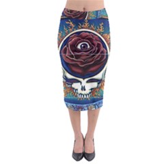 Grateful Dead Ahead Of Their Time Midi Pencil Skirt by Sapixe