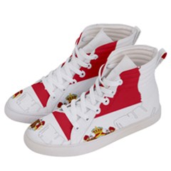 Monaco Country Europe Flag Borders Men s Hi-top Skate Sneakers by Sapixe