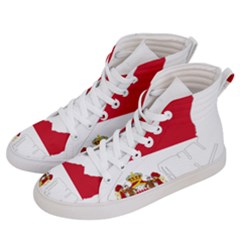 Monaco Country Europe Flag Borders Women s Hi-top Skate Sneakers by Sapixe