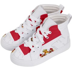 Monaco Country Europe Flag Borders Kids  Hi-top Skate Sneakers by Sapixe