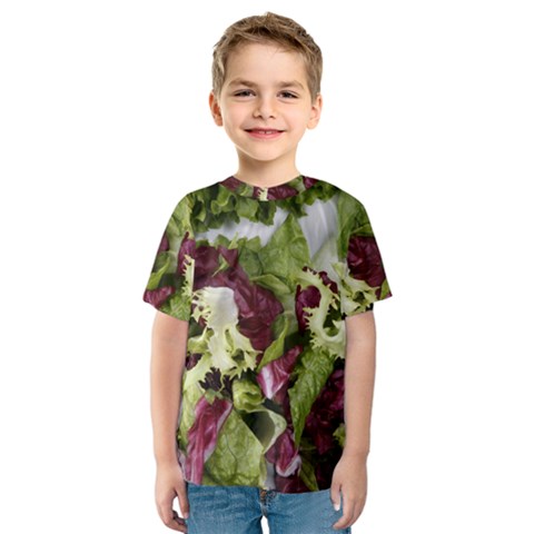 Salad Lettuce Vegetable Kids  Sport Mesh Tee by Sapixe