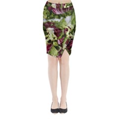 Salad Lettuce Vegetable Midi Wrap Pencil Skirt by Sapixe