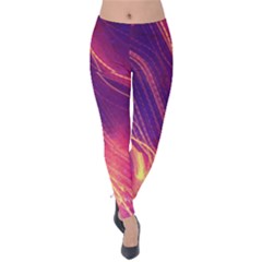 Abstrait Lumière Velvet Leggings by kcreatif