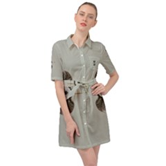 One Island Two Horizons For One Woman Belted Shirt Dress by pepitasart