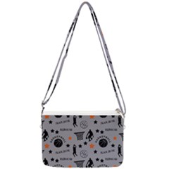 Slam Dunk Basketball Gray Double Gusset Crossbody Bag by mccallacoulturesports