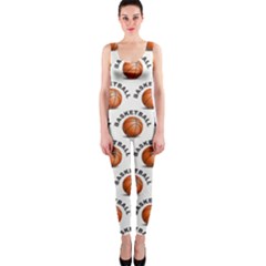 Orange Basketballs One Piece Catsuit by mccallacoulturesports