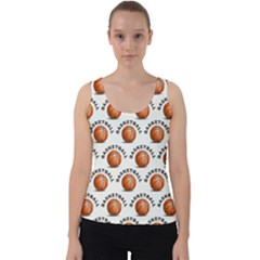 Orange Basketballs Velvet Tank Top by mccallacoulturesports