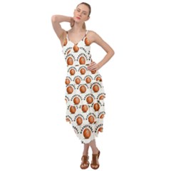 Orange Basketballs Layered Bottom Dress by mccallacoulturesports