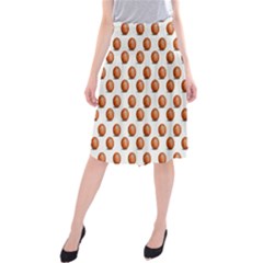 Orange Basketballs Midi Beach Skirt by mccallacoulturesports