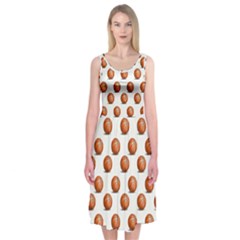 Orange Basketballs Midi Sleeveless Dress by mccallacoulturesports