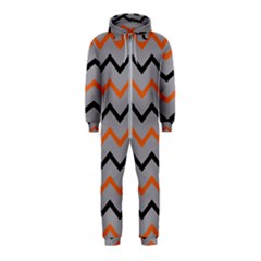 Basketball Thin Chevron Hooded Jumpsuit (kids) by mccallacoulturesports