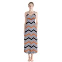 Basketball Thin Chevron Button Up Chiffon Maxi Dress View1