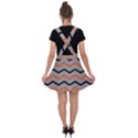 Basketball Thin Chevron Velvet Suspender Skater Skirt View2