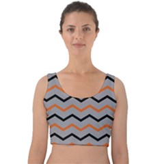 Basketball Thin Chevron Velvet Crop Top by mccallacoulturesports