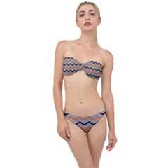 Basketball Thin Chevron Classic Bandeau Bikini Set by mccallacoulturesports