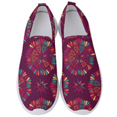 Circle Pattern Men s Slip On Sneakers by designsbymallika