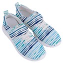 BLUE WAVES PATTERN Women s Velcro Strap Shoes View3