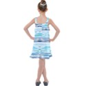 BLUE WAVES PATTERN Kids  Overall Dress View2