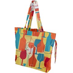 I Love Wine Drawstring Tote Bag by designsbymallika