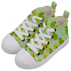 Avocado Love Kids  Mid-top Canvas Sneakers by designsbymallika