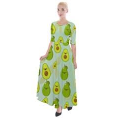 Avocado Love Half Sleeves Maxi Dress by designsbymallika