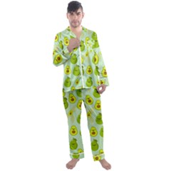 Avocado Love Men s Satin Pajamas Long Pants Set by designsbymallika