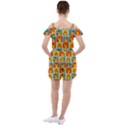 Cute Tiger Pattern Ruffle Cut Out Chiffon Playsuit View2