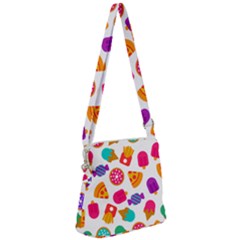 Candies Are Love Zipper Messenger Bag by designsbymallika