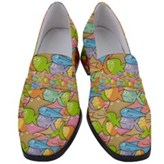 Fishes Cartoon Women s Chunky Heel Loafers by sifis