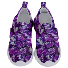 Botanical Violet Print Pattern 2 Kids  Velcro No Lace Shoes by dflcprintsclothing