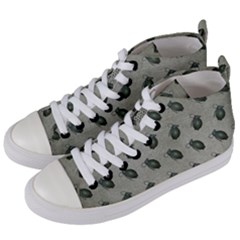 Army Green Hand Grenades Women s Mid-top Canvas Sneakers by McCallaCoultureArmyShop