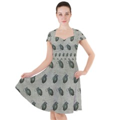 Army Green Hand Grenades Cap Sleeve Midi Dress by McCallaCoultureArmyShop