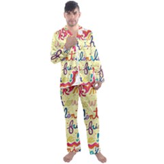 Ask Me How Talented My Friends Are! Men s Satin Pajamas Long Pants Set by okhismakingart