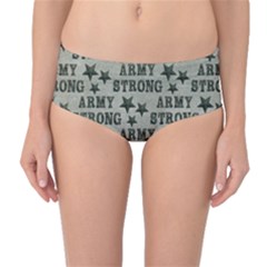 Army Stong Military Mid-waist Bikini Bottoms by McCallaCoultureArmyShop