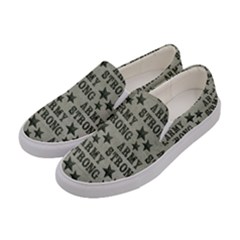 Army Stong Military Women s Canvas Slip Ons by McCallaCoultureArmyShop