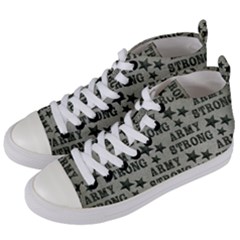 Army Stong Military Women s Mid-top Canvas Sneakers by McCallaCoultureArmyShop