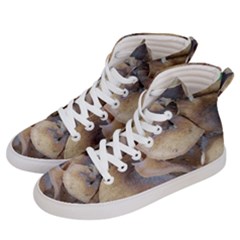 Close Up Mushroom Abstract Women s Hi-top Skate Sneakers by Fractalsandkaleidoscopes