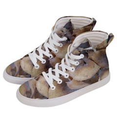 Close Up Mushroom Abstract Men s Hi-top Skate Sneakers by Fractalsandkaleidoscopes