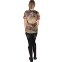 Close Up Mushroom Abstract Women s V-Neck Scrub Top View4