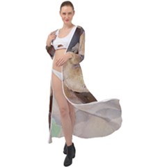 Close Up Mushroom Abstract Maxi Chiffon Beach Wrap by Fractalsandkaleidoscopes