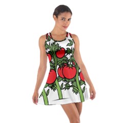 Tomato Garden Vine Plants Red Cotton Racerback Dress by HermanTelo