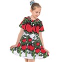 Tomato Garden Vine Plants Red Kids  Short Sleeve Shirt Dress View1