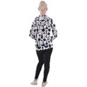 Wine Pattern Black White Women s Hooded Pullover View2