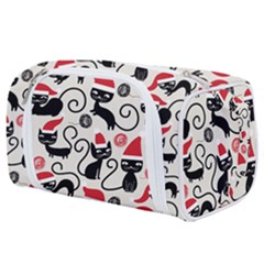 Cute Christmas Seamless Pattern Vector Toiletries Pouch by Vaneshart