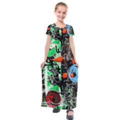 Dots And Stripes 1 1 Kids  Short Sleeve Maxi Dress by bestdesignintheworld