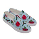 Colorful Funny Christmas Pattern Women s Canvas Slip Ons View3