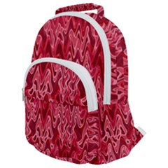 Background Abstract Surface Red Rounded Multi Pocket Backpack by HermanTelo